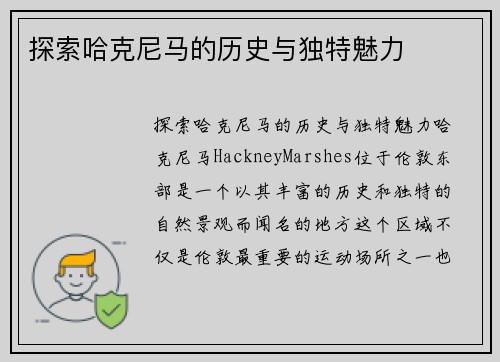 探索哈克尼马的历史与独特魅力